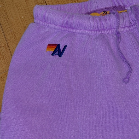 Aviator Nation 5 Stripe Jogger Sweatpants in Purple size XS, super comfy! - Picture 10 of 15